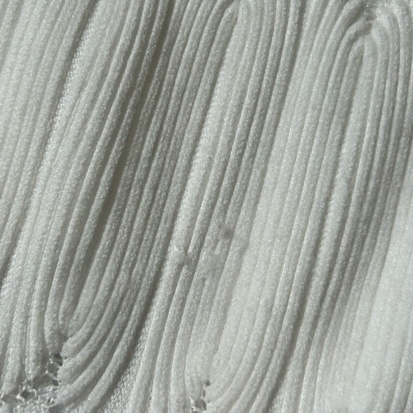 Free People Boho Crochet Knit Peplum Top Ivory | Size M - Picture 7 of 10